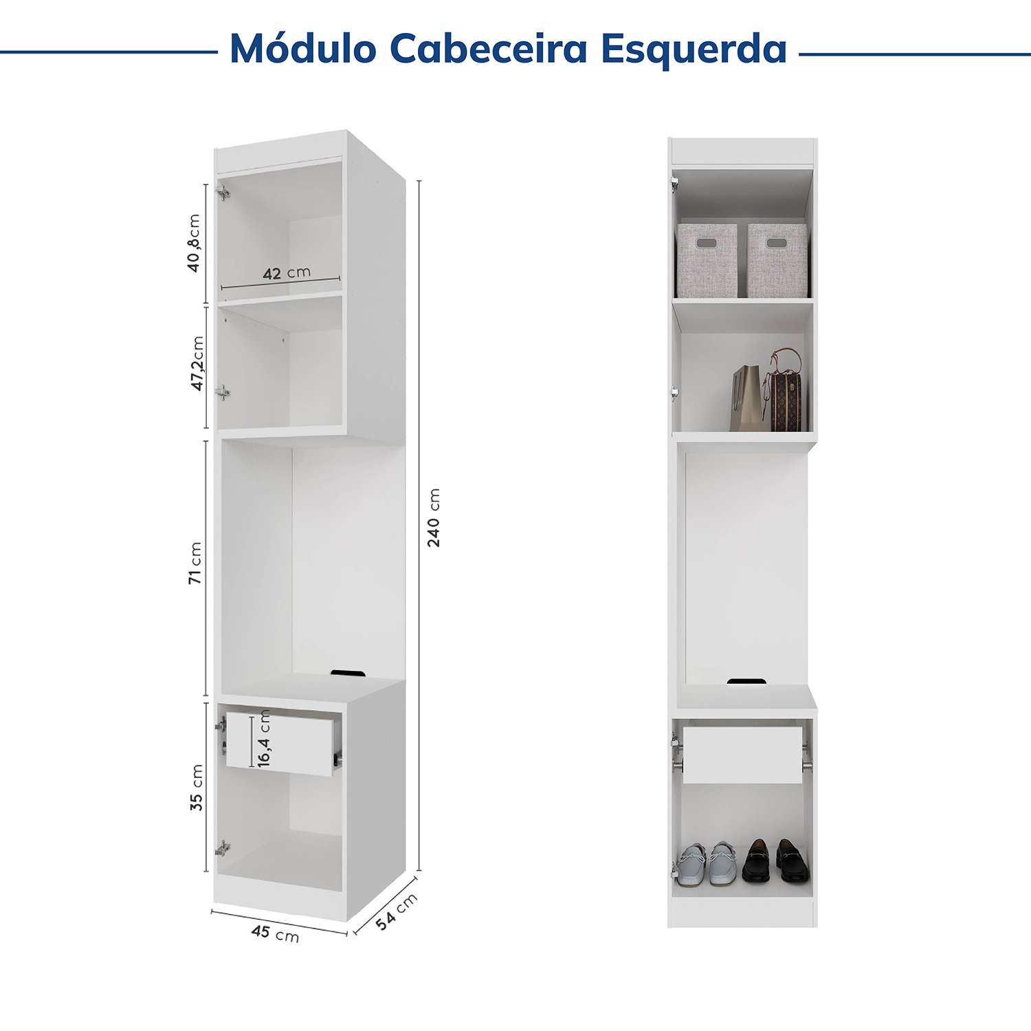 Guarda-roupa Modulado 7 Portas 4 Peças Hera Cabecasa Madeiramadeira - 9