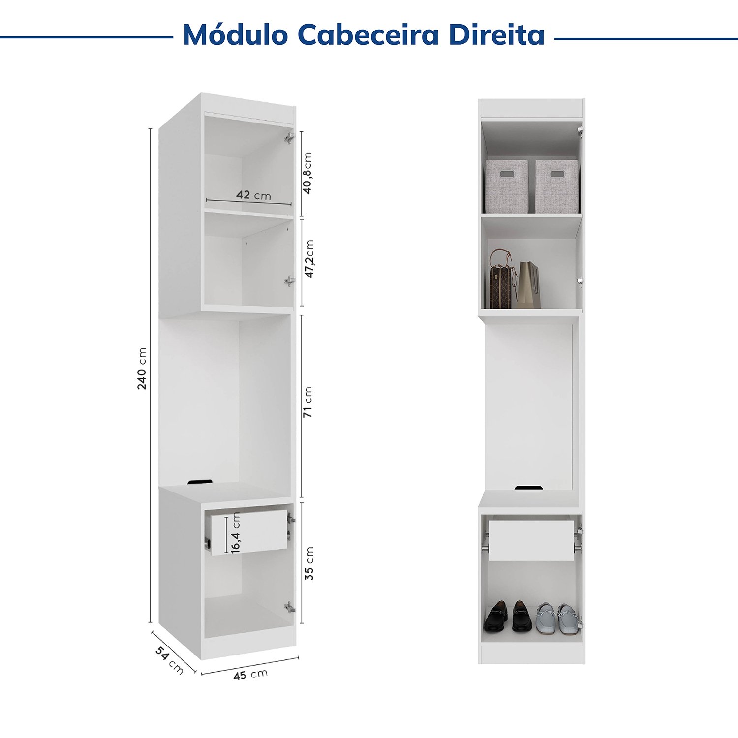 Guarda-roupa Modulado 7 Portas 4 Peças Hera Cabecasa Madeiramadeira - 10