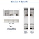 Ver imagem 4 de Guarda-Roupa Modulado 7 Portas 4 Peças Hera CabeCasa MadeiraOriginals Branco/Algodão/Cinza