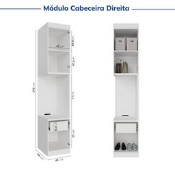 Guarda-roupa Modulado 7 Portas 4 Peças Hera CabeCasa MadeiraMadeira - 10