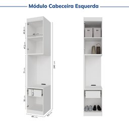 Guarda-roupa Modulado 7 Portas 4 Peças Hera CabeCasa MadeiraMadeira - 9