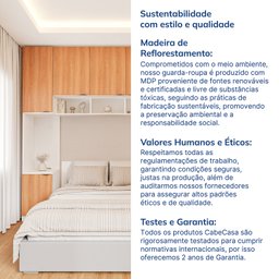 Guarda-roupa Modulado 7 Portas 4 Peças Hera CabeCasa MadeiraMadeira - 13