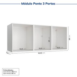 Guarda-roupa Modulado 7 Portas 4 Peças Hera CabeCasa MadeiraMadeira - 11