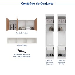 Guarda-roupa Modulado 7 Portas 4 Peças Hera CabeCasa MadeiraMadeira - 4