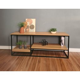 Aparador Rack Sala Mdf Tv Ferro 150cm Estilo Industrial - 3