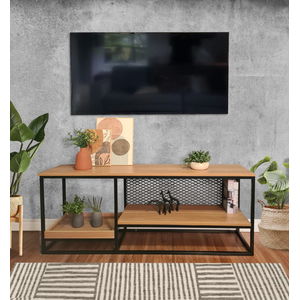 Aparador Rack Sala Mdf Tv Ferro 150cm Estilo Industrial