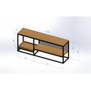 Ver imagem 3 de Aparador Rack Sala Mdf Tv Ferro 150cm Estilo Industrial