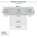 Ver imagem 2 de Guarda-Roupa Modulado 7 Portas 4 Peças Hera CabeCasa MadeiraOriginals Branco/Algodão/Louro/Cinza