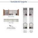 Ver imagem 4 de Guarda-Roupa Modulado 7 Portas 4 Peças Hera CabeCasa MadeiraOriginals Branco/Algodão/Louro/Cinza
