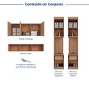 Ver imagem 4 de Guarda-Roupa Modulado 7 Portas 4 Peças Hera CabeCasa MadeiraOriginals Marrom/Louro/Cinza