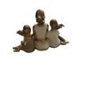 Escultura Resina Luxo Familia Mãe 3 Filhos 2 Meninas 1 Menino - 4
