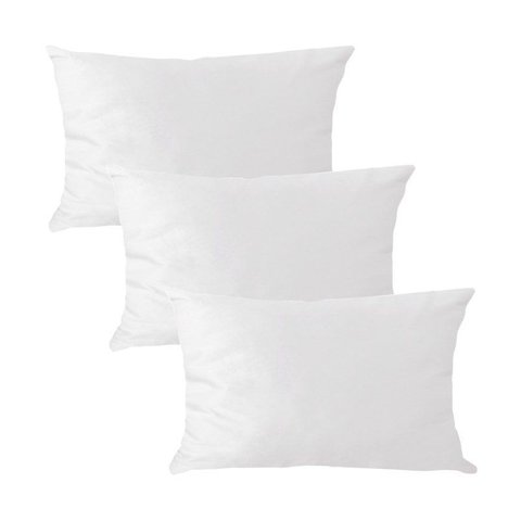 Kit 3 Capas para Almofada em Veludo Liso Retangular 60x40 Branco