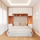 Ver imagem 1 de Guarda-Roupa Modulado 7 Portas 4 Peças Hera CabeCasa MadeiraOriginals Marrom/Louro/Algodão/Cinza