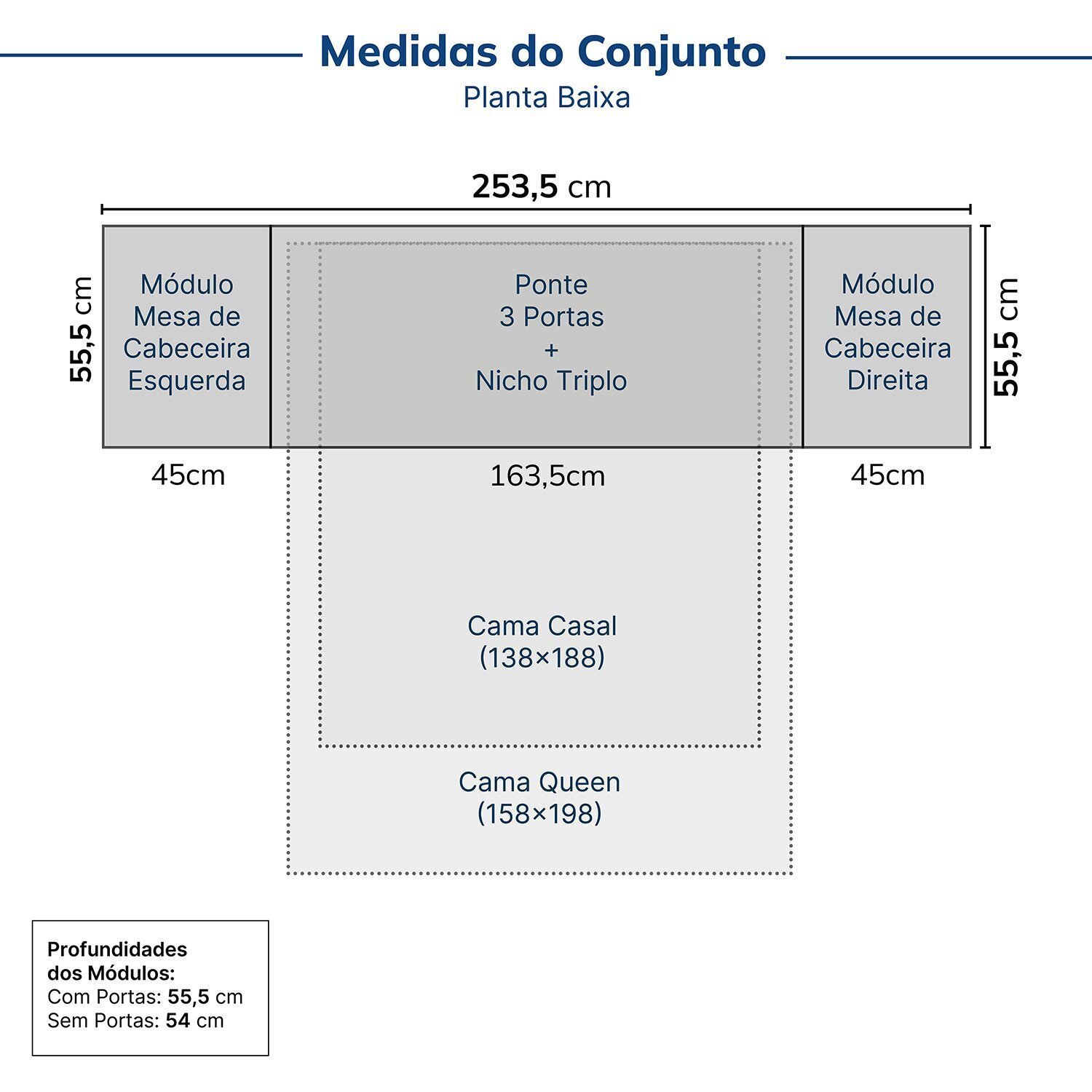 Guarda-roupa Modulado 7 Portas 4 Peças Hera Cabecasa Madeiramadeira - 2