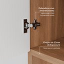 Ver imagem 7 de Guarda-Roupa Modulado 7 Portas 4 Peças Hera CabeCasa MadeiraOriginals Marrom/Louro/Algodão/Cinza