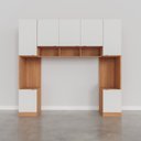 Ver imagem 5 de Guarda-Roupa Modulado 7 Portas 4 Peças Hera CabeCasa MadeiraOriginals Marrom/Louro/Algodão/Cinza