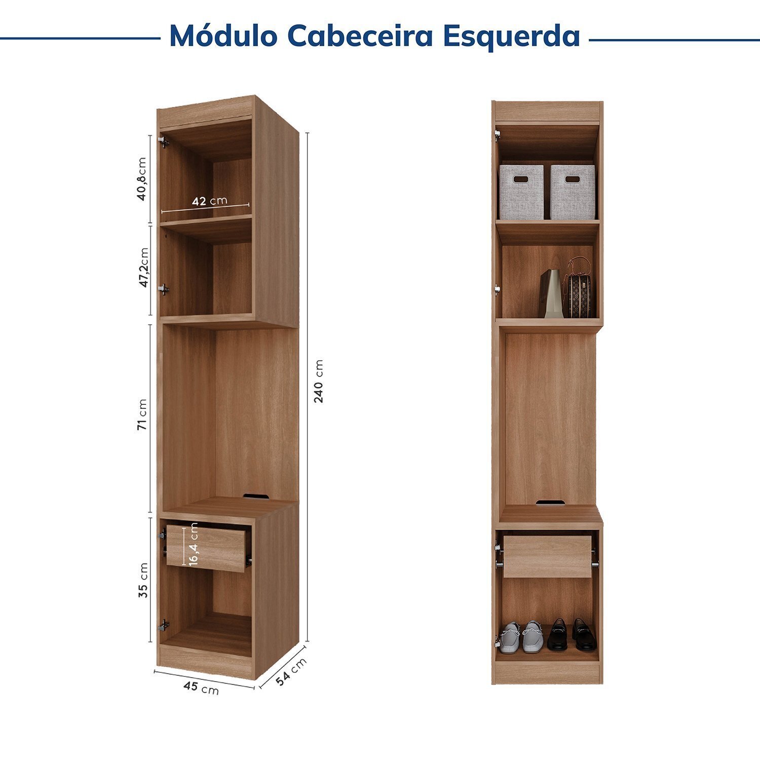 Guarda-roupa Modulado 7 Portas 4 Peças Hera Cabecasa Madeiramadeira - 9