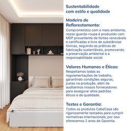 Guarda-roupa Modulado 7 Portas 4 Peças Hera CabeCasa MadeiraMadeira - 13