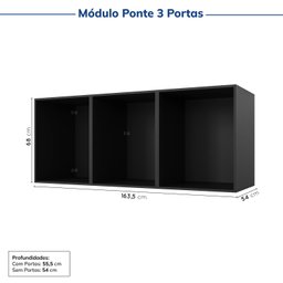 Guarda-roupa Modulado 7 Portas 4 Peças Hera CabeCasa MadeiraMadeira - 11