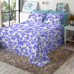 Jogo de Cama Queen Size Algodão 4 Peças 150 Fios Estampado - 2