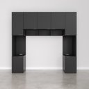 Ver imagem 5 de Guarda-Roupa Planejado 7 Portas 4 Peças Hera CabeCasa MadeiraOriginals Preto/Cinza