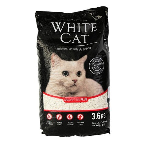 Areia Higiênica WHITECAT para Gatos Pacote 3,6kg AREIA HIGIÊNICA WHITECAT PARA GATOS PACOTE 3.6KG
