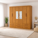 Ver imagem 1 de Guarda Roupa 6 Portas 6 Gavetas e Espelho Unique -grand Line