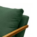 Ver imagem 5 de Poltrona Mona Pés de Madeira Linho Sala Escritorio Decoração:verde