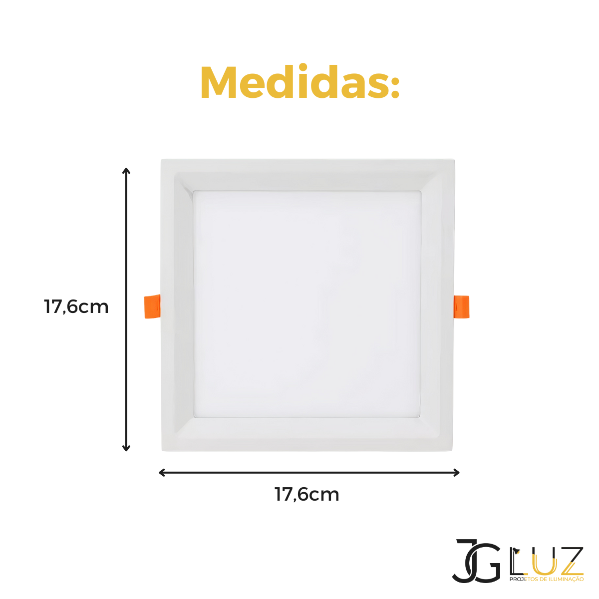 Kit 40 Painel de Embutir Led 18w Quadrado 3000k 4000k 6500k - Branco - Bco Frio 6500k - 110v/220v - 2