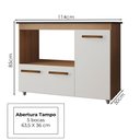 Ver imagem 3 de Balcao para Cooktop 5 Bocas 114cm 9475 Savana Off White Mobbs