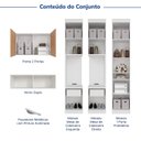 Ver imagem 4 de Guarda-Roupa Modulado 7 Portas 5 Peças Hera CabeCasa MadeiraOriginals Branco/Algodão/Louro/Cinza