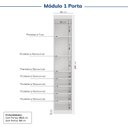 Ver mais imagens de Guarda-Roupa Modulado 7 Portas 5 Peças Hera CabeCasa MadeiraOriginals Branco/Algodão/Louro/Cinza