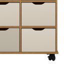 Ver imagem 6 de Nicho Organizador 9 Gavetas com Rodízios Freijó-off White - Qmovi