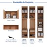 Guarda-roupa Modulado 7 Portas 5 Peças Hera Cabecasa Madeiramadeira - 4