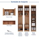 Ver imagem 4 de Guarda-Roupa Modulado 7 Portas 5 Peças Hera CabeCasa MadeiraOriginals Marrom/Louro/Cinza