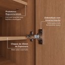 Ver imagem 7 de Guarda-Roupa Modulado 7 Portas 5 Peças Hera CabeCasa MadeiraOriginals Marrom/Louro/Cinza