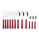 Ver imagem 6 de Faqueiro Tramontina Leme Lâminas Inox Cabos Vermelho 12 Peça