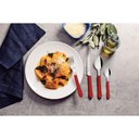 Ver imagem 2 de Faqueiro Tramontina Leme Lâminas Inox Cabos Vermelho 12 Peça