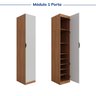 Guarda-Roupa Modulado 7 Portas 5 Peças Hera CabeCasa MadeiraOriginals - 9