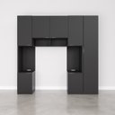Ver imagem 5 de Guarda-Roupa Planejado 7 Portas 5 Peças Hera CabeCasa MadeiraOriginals Preto/Cinza