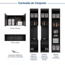 Ver imagem 4 de Guarda-Roupa Planejado 7 Portas 5 Peças Hera CabeCasa MadeiraOriginals Preto/Cinza