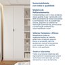 Guarda-roupa Modulado 4 Portas 3 Peças Hera CabeCasa MadeiraOriginals - 14