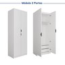 Guarda-roupa Modulado 4 Portas 3 Peças Hera CabeCasa MadeiraOriginals - 11