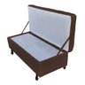 Recamier Puff Bau Bia 120x Suede Marrom - Majú Decor - 2
