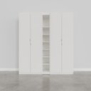 Ver imagem 5 de Guarda-Roupa Planejado 4 Portas 3 Peças Hera CabeCasa MadeiraOriginals Branco/Algodão/Cinza