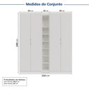 Ver imagem 3 de Guarda-roupa Modulado 4 Portas 3 Peças Hera CabeCasa MadeiraOriginals