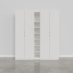 Guarda-roupa Modulado 4 Portas 3 Peças Hera CabeCasa MadeiraMadeira - 5