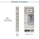 Ver imagem 4 de Guarda-Roupa Planejado 4 Portas 3 Peças Hera CabeCasa MadeiraOriginals Branco/Algodão/Cinza