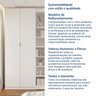 Guarda-roupa Modulado 4 Portas 3 Peças Hera CabeCasa MadeiraOriginals - 14