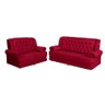 Conjunto de Sofá 2,00 X 1,50m 3 e 2 Lugares Suede Filadélfia Vermelho - 2